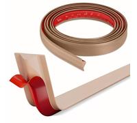 INMOZATA 3M Quadrant Trim, PVC Flexible Self Adhesive Plastic Wall Corner Edging Strip, Skirting Board Trim for Worktop Ceiling Floor, Kitchen Shower Wall Corner Strip(Brown)