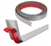 INMOZATA 3M Quadrant Trim, PVC Flexible Self Adhesive Plastic Wall Corner Edging Strip, Skirting Board Trim for Worktop Ceiling Floor, Kitchen Shower Wall Corner Strip(Grey)