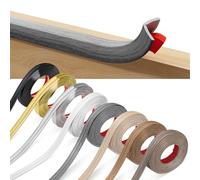 INMOZATA 6.1m Plastic Corner Trim, PVC Flexible Peel and Stick Molding Trim, Self Adhesive Metal Trim for Wall, Corner, Furniture, Windows, Tables (20 * 2.5mm,Gray Wood Grain)