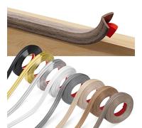 INMOZATA 6.1m Plastic Corner Trim, PVC Flexible Peel and Stick Molding Trim, Self Adhesive Metal Trim for Wall, Corner, Furniture, Windows, Tables (20 * 2.5 mm,Brown Wood Grain)