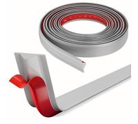 INMOZATA 6M Quadrant Trim, PVC Flexible Self Adhesive Plastic Wall Corner Edging Strip, Skirting Board Trim for Worktop Ceiling Floor, Kitchen Shower Wall Corner Strip(Grey)