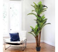 INMOZATA Artificial Plants 5FT/150cm Fake Palm TreeLarge Artificial Trees Outdoor and Indoor Faux Phoenix Fern for Garden Front Door Decoration