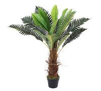 INMOZATA Artificial Trees Outdoors Cycas Palm Tree Areca Tree 90cm Phoenix Fern Tropcial Decorative Fake Plants in Pot for Indoor Outdoor Garden