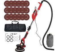 INMOZATA Drywall Sander, Electric Wall Sander with Vacuum Auto Dust Collection, with 18Pcs Sanding Discs and Carrying Bag, Variable Speed 800-1750RPM, Folding Handle, LED Light