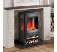INMOZATA Electric Fire Free Standing Electric Stove Heater with WiFi | Electric Log Burner with 8 LED Flame Effect & Ember Bed Effect, 45° Tip Over & Overheat Protection