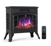 INMOZATA Electric Fire Stove Free Standing Electric Fires with 12LED Flame Effect & 5 Flame Speed, 3 Heater Modes 900W/1800W/ECO, Tip Over & Overheat Protection, Child Lock Function, Remote Control