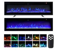 INMOZATA Electric Fire Wall Mounted/Recessed/Frees