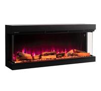 INMOZATA Electric Fireplace 50inch 3D Media Wall Fire, with Multi Flame Colors&Bottom Lights&Top Lights, Sound Effects, 7day Programmable, APP Control