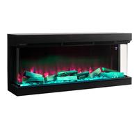 INMOZATA Electric Fireplace 60''/150cm Insert Media Wall Fire with Multi Flame Effect and LED Backlight, 7day Programmable, Sound Effects, Remote&APP Control