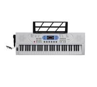 INMOZATA Electronic Keyboard Piano, Lighted Up Keys Piano Keyboard 61 Keys for Beginner with 200 Rhythms/Tones, Microphone Piano Note Sticker Power Supply Music Stand