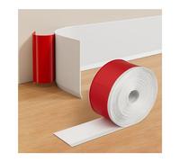 INMOZATA Flexible Skirting Board Covers Self Adhesive 10cm Wide Skirting Board Trim Vinyl Baseboard Molding Trim Peel and Stick Wall Moulding for Floor Base Cove Base Wall Base(White,6M)