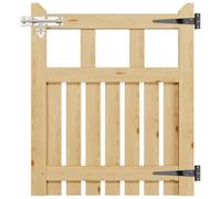 INMOZATA Garden Gate Wooden Pedestrian Gate with Gate Lock and Hinge, 2.5ft Wide x 3ft High (76cm Wide x 90cm High)