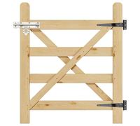 INMOZATA Garden Gate Wooden Pedestrian Gate with Gate Lock and Hinge, 2.5ft Wide x 3ft High (76cm Wide x 90cm High)