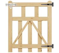 INMOZATA Garden Gate Wooden Pedestrian Gate with Gate Lock and Hinge, 2.5ft Wide x 3ft High (76cm Wide x 90cm High)