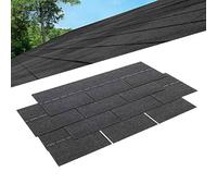 INMOZATA Pack of 18pcs Asphalt Roof Shingles 2.61sqm Self-adhesive Sheds Roofing Felt Shingles Tiles for Most Roof of Sheds Arbour Porch Wendy House Doghouse Log Cabin (Square 3 Tab Shingles, Grey)