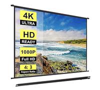 INMOZATA Projector Screen 40inch/87x67cm Wall & Ceiling Mounted Projection Screen with 4:3 Ratio Matte White Screen & Ambient Light Rejecting Movie Screen for Home Theater School Outdoor Indoor