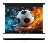 INMOZATA Pull Down Projector Screen 72 Inch/ 153x123cm Wall & Ceiling Mounted Projection Screen with 4:3 Aspect Ratio Matte White Screen & Black PVC Backing for Home Cinema Theater, School, Office