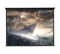 INMOZATA Pull Down Projector Screen 72" Wall & Ceiling Mounted HD Projection Screen with 4:3 Ratio Matte White Screen for School Office Presentation Home Cinema Theater Outdoor Indoor(Size:140x105cm)