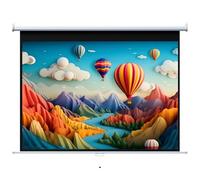 INMOZATA Pull Down Projector Screen 92 Inch Wall & Ceiling Mount Projection Screen with 4:3 Aspect Ratio Matte White Screen & Not-See Through PVC Backing for Home Cinema, School, Office (194x154cm)