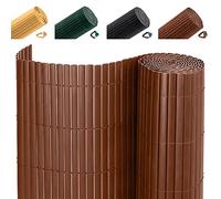 INMOZATA PVC Garden Screening 6ft/1.8m High Privacy Fence Screening Privacy Protective Screens for Garden, Backyard, Balcony, Terrace (Brown,1.8x3m)