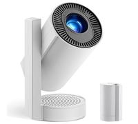 INMOZATA Smart Projector 1080P 4K Supported, WIFI 6 & Bluetooth 5.0, Android TV 13.0 & Auto Keystone,Mini Projector for Bedroom & Home Cinema（Black&White）