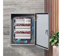 INMOZATA Steel Junction Box,IP66 Waterproof Lockable Electrical Enclosure Box,Wall Mounted Universal Distribution Boxes with Galvanised Steel Mounting Plate and Fittings 250×200×150mm