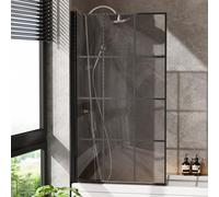 INMOZATA Transparent Shower Screen, 180 Degree Rotation Tempered Glass Shower Screens for Bath, Over Bath Shower Screen Glass Panel, 800 * 1400mm (Transparent)