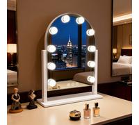 INMTFEI Hollywood Arch Vanity Mirror 30x40cm with 10 LED Bulbs & Touch Control in White | Size: 30x40 cm INMTFEI White 30x40 cm