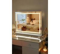Inmtfei Hollywood Vanity Makeup Mirror, Crystal Led Strip, 3 Colour Modes, 5X Magnifier, Usb Charging, 58X46Cm
