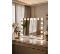 INMTFEI Hollywood LED Makeup Mirror Hand Sensor Dimmable Vanity Mirror in White