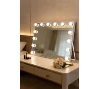 Inmtfei Hollywood Led Vanity Mirror, 14 Bulbs, Touch Control, 50X40Cm In White White One Size