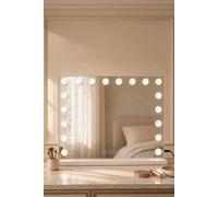INMTFEI Hollywood LED Vanity Mirror 80x60cm 18 Lights Tempered Glass in White | Size: 80x60 cm INMTFEI White 80x60 cm