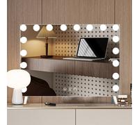 Inmtfei Hollywood Led Vanity Mirror On Tripod Stand, 18 Bulbs, 80X58Cm In White White One Size