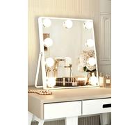 INMTFEI Hollywood LED Vanity Mirror with 9 Bulbs 3-Colour Dimmable Light Smart Touch in White