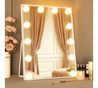 INMTFEI Hollywood Makeup Vanity Mirror, 12 LED Dimmable, Touch Control, 30x41cm, White | Size: 30x41 cm INMTFEI White 30x41 cm