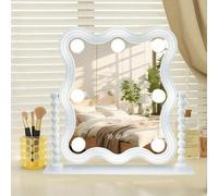 Inmtfei Hollywood Vanity Makeup Mirror 27X32Cm With 3 Light Modes Touch Control And Roman Column Design