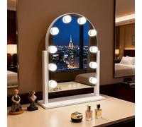INMTFEI Hollywood Vanity Mirror with Lights,Arch shape Dressing table mirror,3 Colour Dimmable Lights, 360°Rotation,Touch Control & Memory Function for Dressing Table (30X40CM)