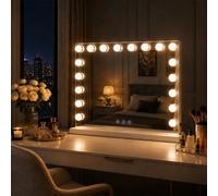 Inmtfei Premium Hollywood Led Vanity Mirror 80X60Cm 18 Bulbs Touch Control Usb Charging
