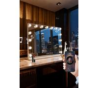 INMTFEI White Hollywood Bluetooth Vanity Mirror 15 LED Bulbs 58x46cm | Size: 58x46 cm INMTFEI White 58x46 cm