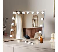 INMTFEI White Hollywood Vanity Makeup Mirror with Lighted 58x46cm | Size: 58x46 cm INMTFEI White 58x46 cm
