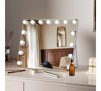 INMTFEI White Hollywood Vanity Makeup Mirror with Lighted 58x46cm | Size: 58x46 cm INMTFEI White 58x46 cm