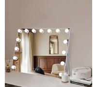 Inmtfei White Hollywood Vanity Mirror With 15 Bulbs 58×46 Cm White One Size