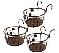 INMTIE Hanging Planter Stainless Steel 10 kg Load Capacity Railing Flower Pot Holder