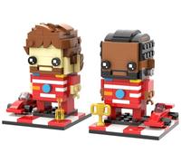 Inmygene Racing Legends Collector‘s Building Set, Realistic Driver Duo with Detailed Faces & Hairstyles, Mini Championship Car, Trophy & Podium Display, Ideal Gift for Fans & Adults (6+)