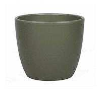 INNA-Glas Ceramic plant pot, Ø28cm, 25cm, olive green, matt