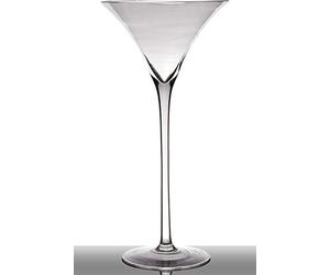 INNA-Glas Cocktail glass/martini glass SACHA on pedestal, conical/round, clear, 3ft/90cm, Ø 14 / 35cm - Tall vase/Transparent vase