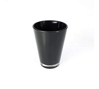 INNA-Glas Conical glass vase ANNA, black, 5.9"/15cm, Ø 4.3"/11cm - table vase/decorative glass