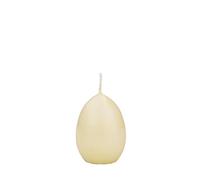 INNA-Glas Easter Egg Candle LEONITA, Cream, 6cm, 4,5cm, 7h