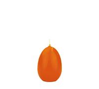 INNA-Glas Easter Egg Candle LEONITA, Orange, 6cm, 4,5cm, 7h