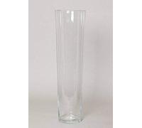 INNA-Glas KAIA Floor Vase, Funnel, Clear, 70 cm, Diameter 17 cm, High Vase